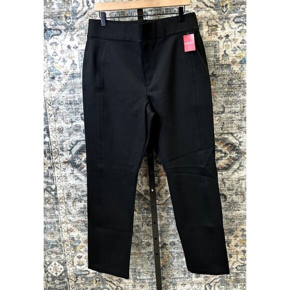 Spanx Womens Black Ankle Pant Size 1X Classic Backseam Ponte Stretch Leggings - Picture 1 of 12